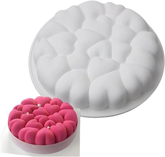 Torta di silicone per mousse e cioccolato, forma a cuore 6 pollici con linea di fessurazione