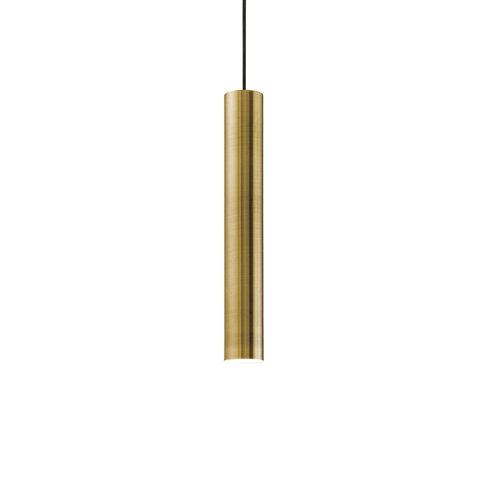 Sospensione Moderna Look Metallo Ottone Brunito 1 Luce 7W 3000K Luce Calda D6Cm