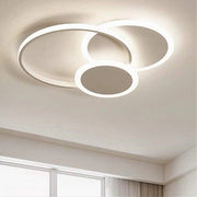 Trade Shop - Plafoniera Luce Naturale Led Cerchi 38w Lampadario Soffitto Bianco Moderno 50019 -
