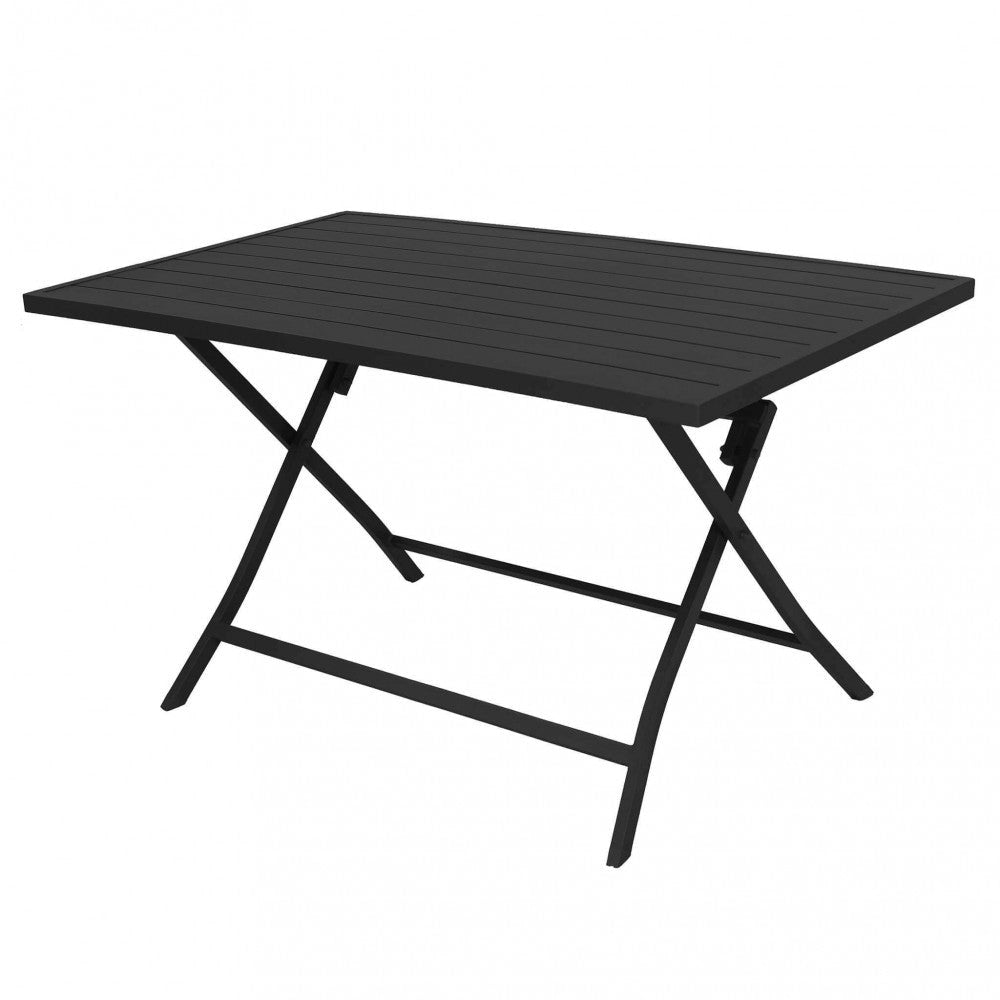 Tavolo Alabama 130x77x73 h cm in Alluminio Antracite