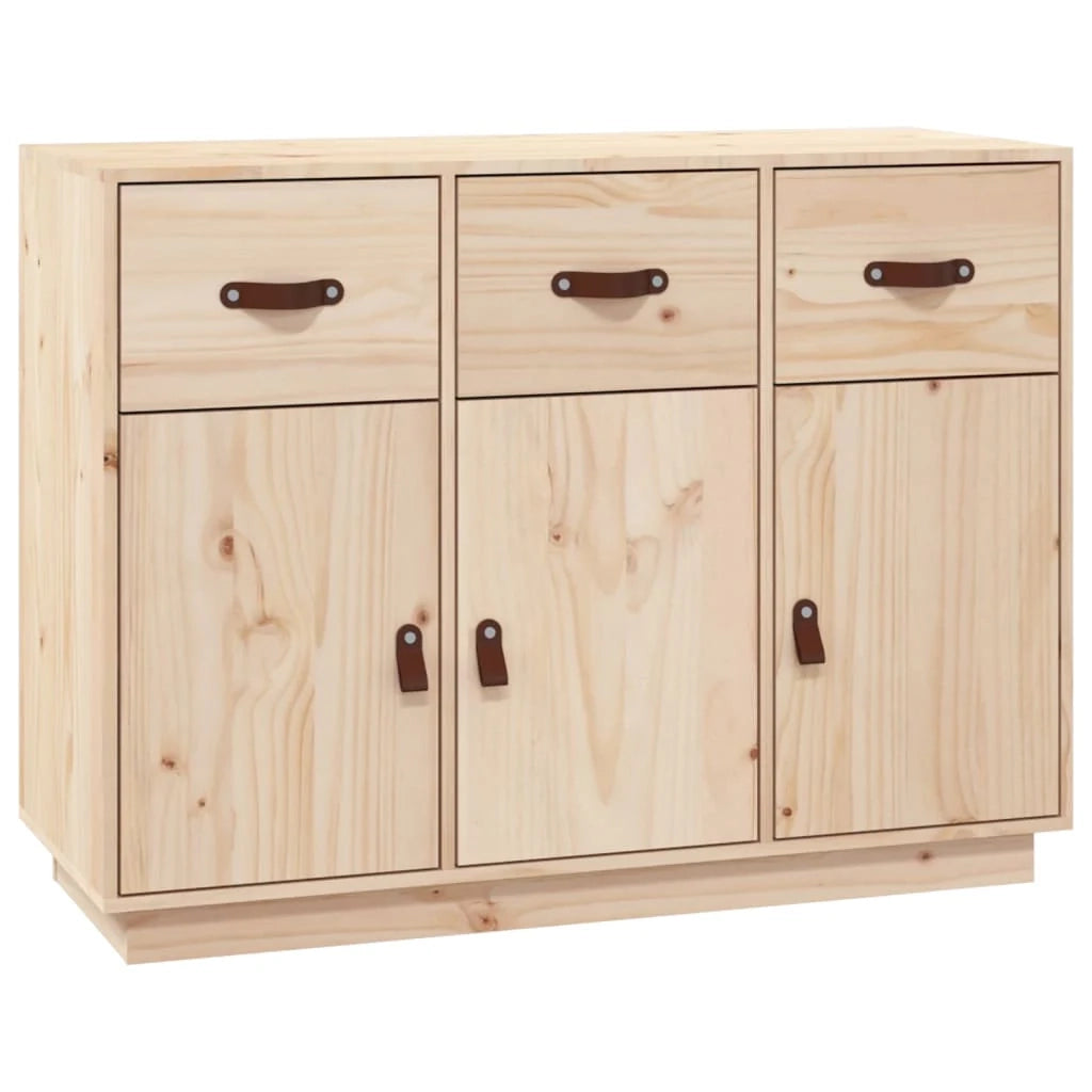 Buffet credenza cassettiera armadio mobile contenitore organizer per cucina soggiorno salotto 100 x 40 x 75 cm legno massello di pino marrone 02_0029499