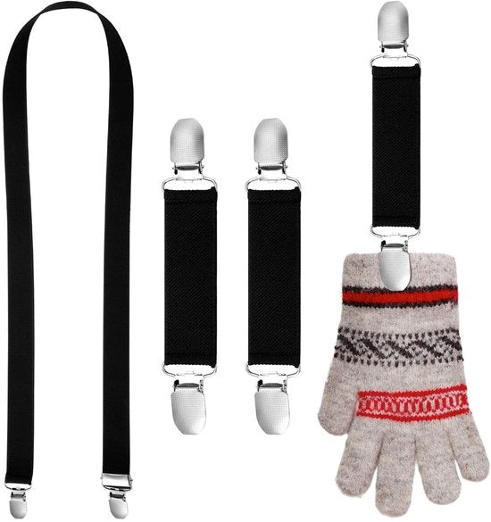 Clips per guanti per bambini 3 pezzi - elastici - per giochi in neve - leggeri - facili da trasportare - per bambini