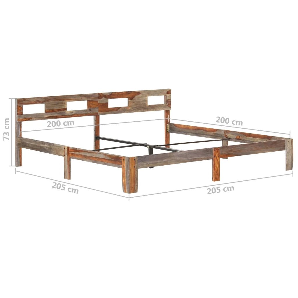Giroletto senza Materasso in Legno Massello 200x200 cm 288419