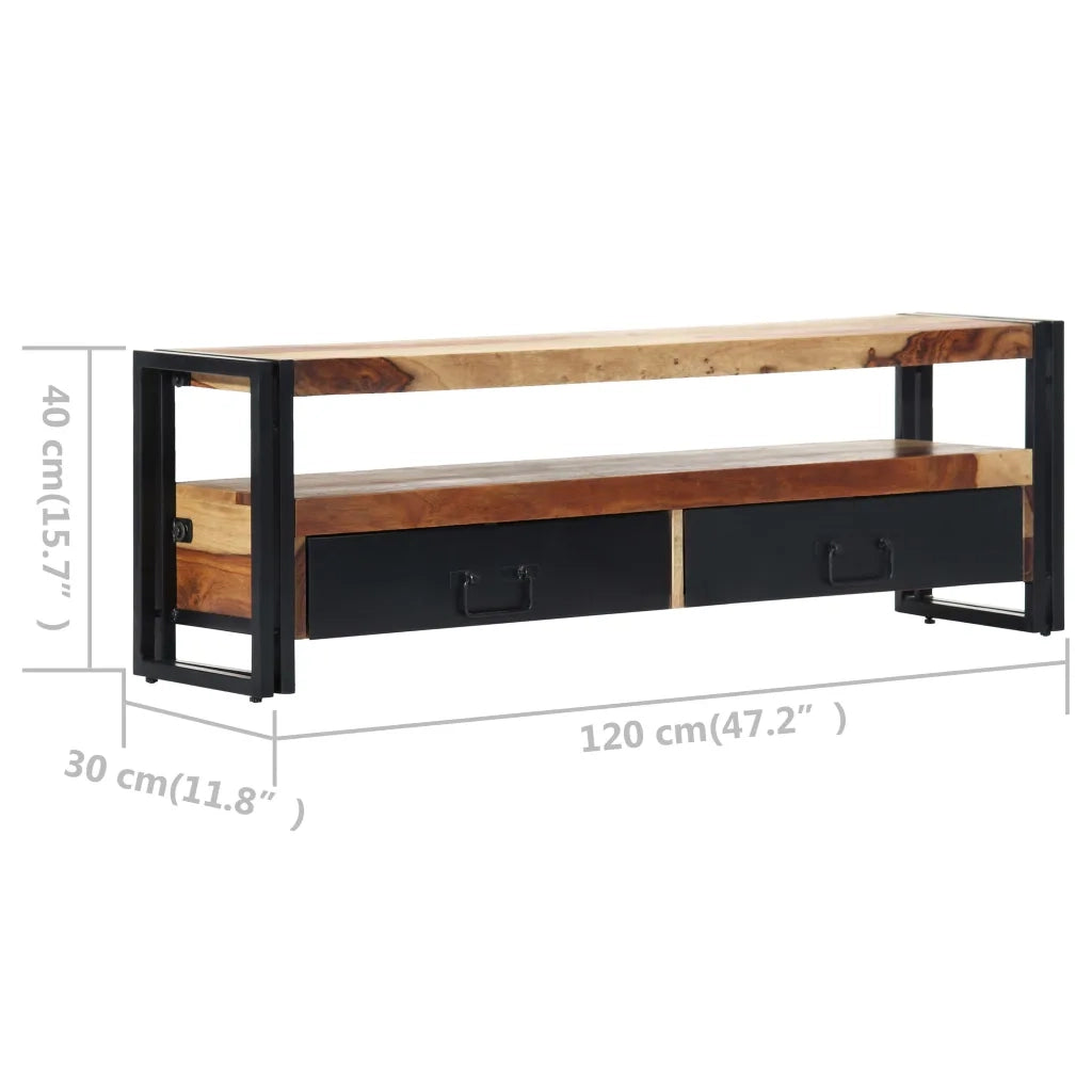 Mobile Porta TV 120x30x40 cm in Legno Massello di Acacia 247451