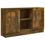 Credenza | Madia | Buffet da pranzo | Armadio da pranzo Rovere Fumo 120x30,5x70 cm in Legno Multistrato