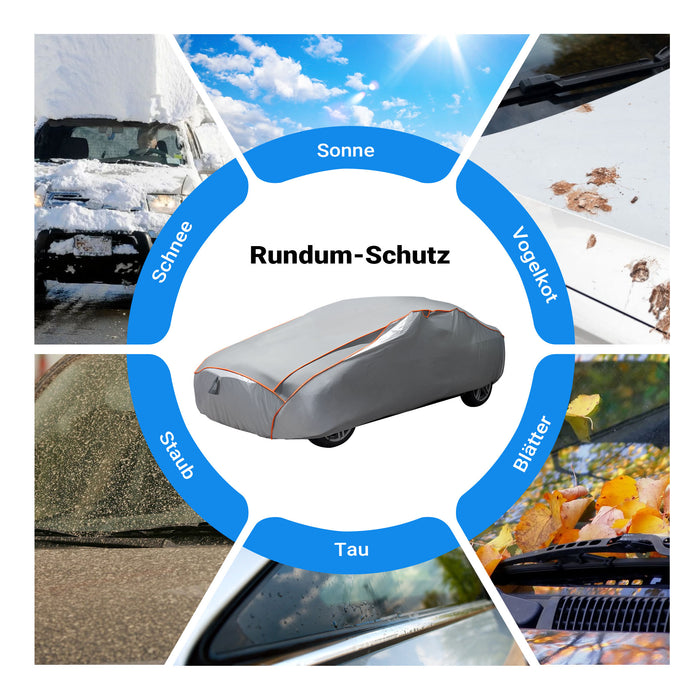 Telo copriauto integrale L 482x178x119 cm Telone di protezione auto contro grandine neve e pioggia