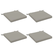 Cuscini per Sedia in 4 Pezzi SOEST 4 pz 100% Poliestere Grigio 944372