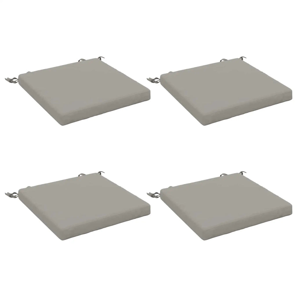 Cuscini per Sedia in 4 Pezzi SOEST 4 pz 100% Poliestere Grigio 944372