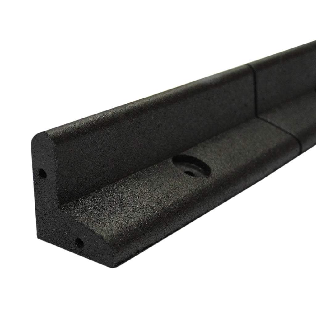 Bordatura per Aiuole Bordo Prato da Giardino Palizzata Flessibile fino a 70° in Gomma Resistente agli UV Pezzi da 1.2m - Nero - 4 pezzi