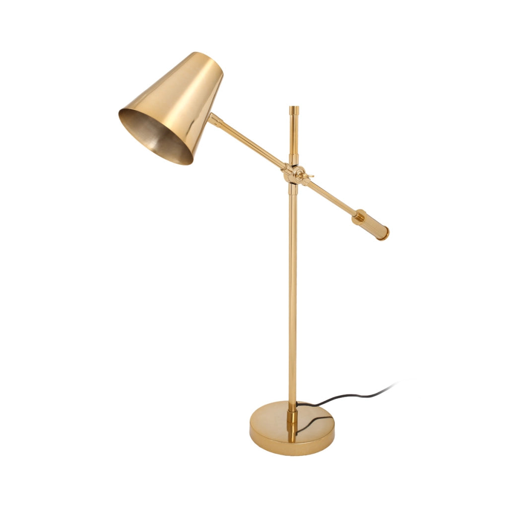 Lampada da tavolo Celeste in ottone dorato