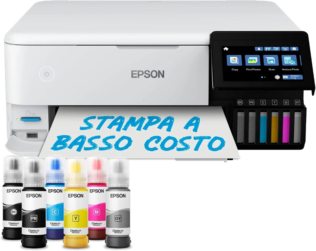 EcoTank ET-8500 Ad inchiostro A4 5760 x 1440 DPI 32 ppm Wi-Fi (Epson EcoTank ET-8500 Inkjet Printer Multi Function 6 Inks)