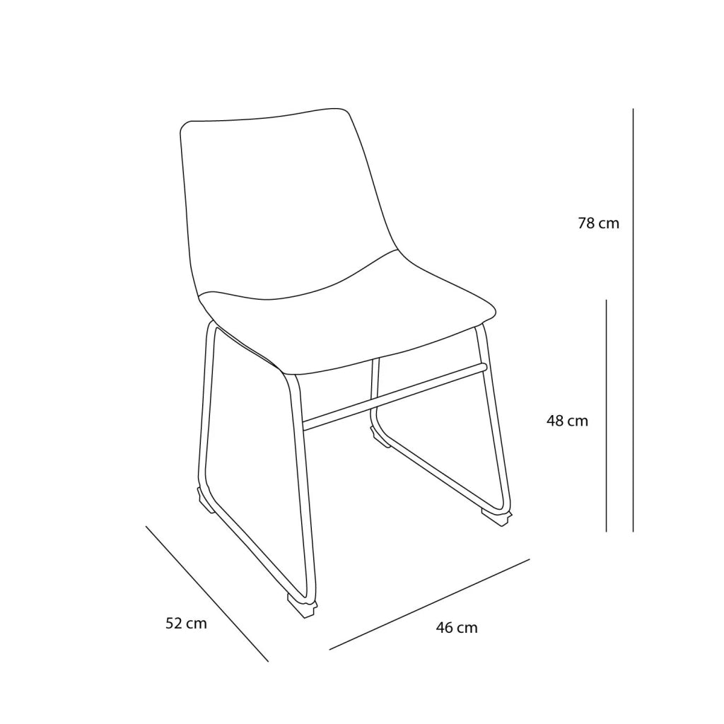 LÚZETE - SILLA LENNIX VINTAGE MARRON