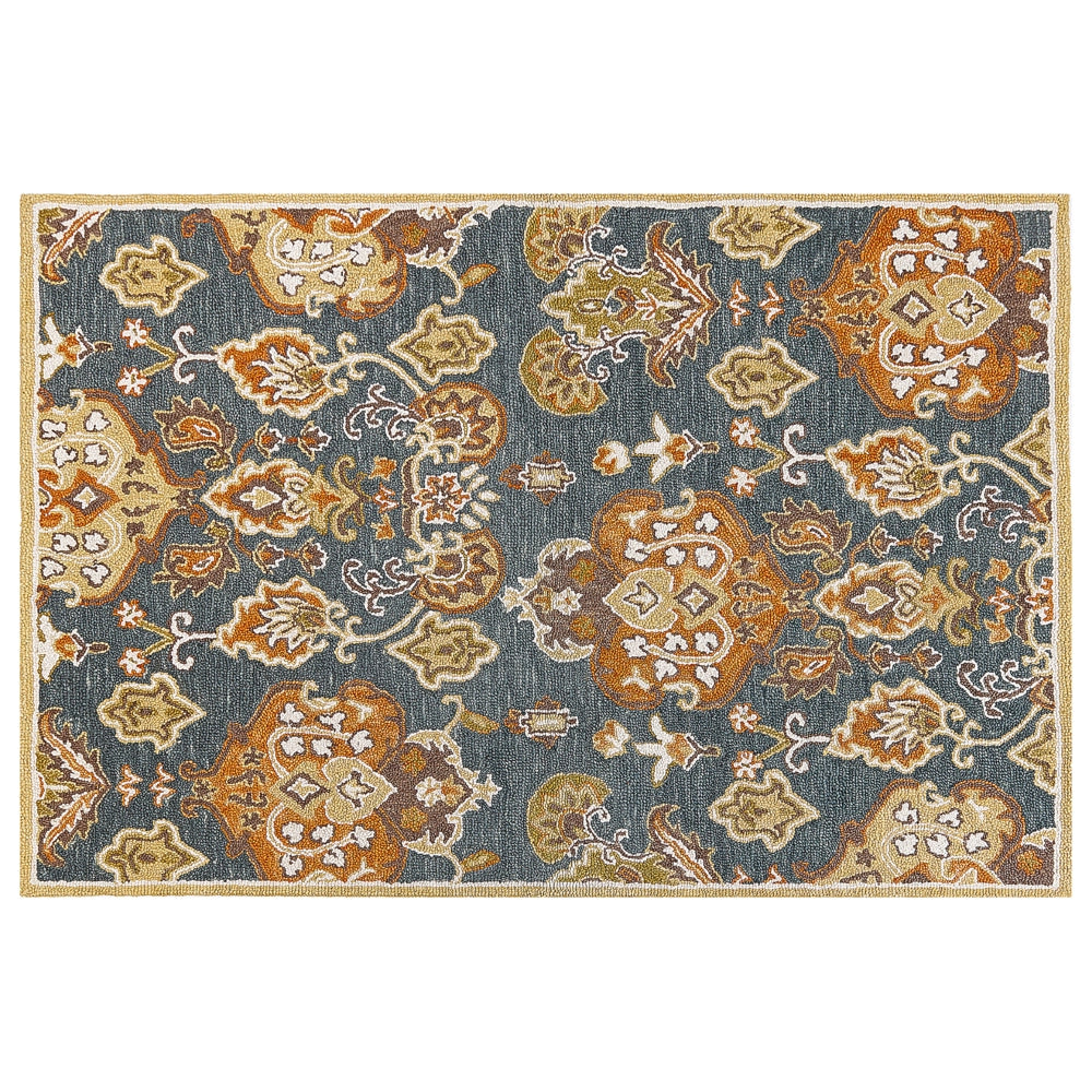 Tappeto multicolore lana 140 x 200 cm spessa pelo lungo motivo orientale