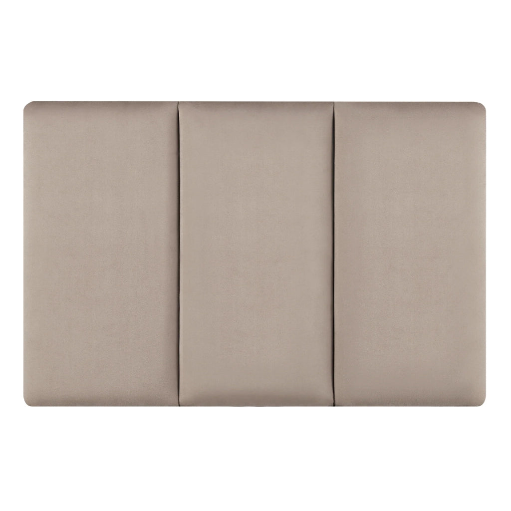 Set di 3 cuscini da parete in velluto 60 x 30 cm grigio chiaro 03_0010624