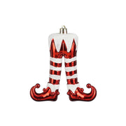 DECORAZIONE NATALIZIA GAMBE DI ELFO ROSSE 11X3,5X13CM EDELMAN