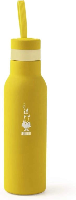 Bottiglia Termica Doppia Parete in Acciaio Arte Giallo 500 ml Bialetti