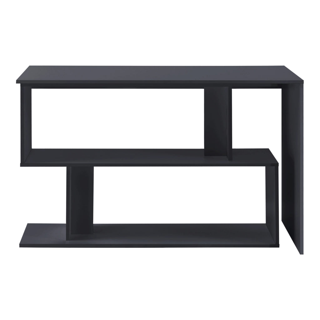 Scrivania Angolare Arendal a L con Scaffale Ruotabile 77x120x50 cm - Grigio Scuro [en.casa]