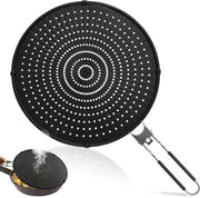 Protezione per padelle in silicone, protezione per padelle, universale, protezione multifunzionale per padelle, per padelle, accessori per la cucina, accessori per la cottura (nero)
