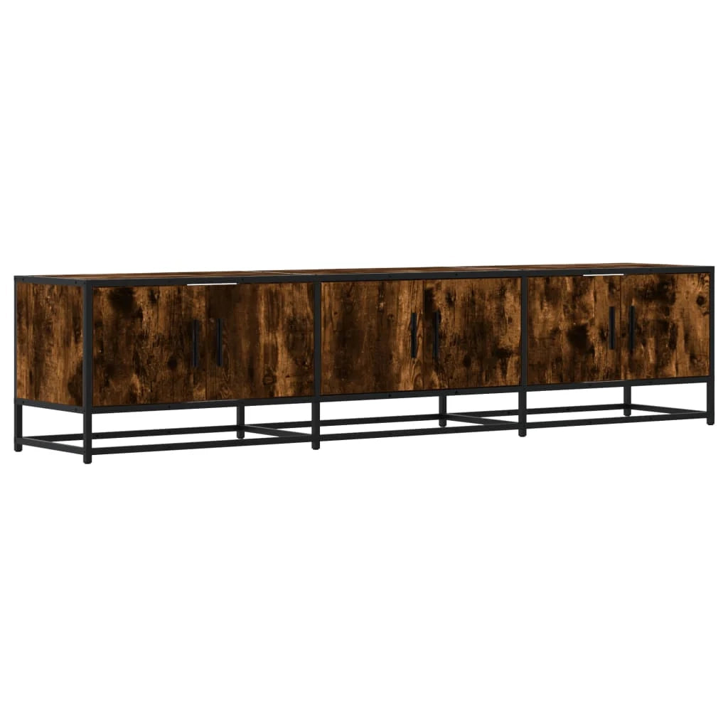 Mobile TV multimediale scaffale TV credenza mobile TV sala da pranzo soggiorno camera da letto rovere affumicato 180 x 35 x 41 cm legno ingegnerizzato marrone 02_0027362