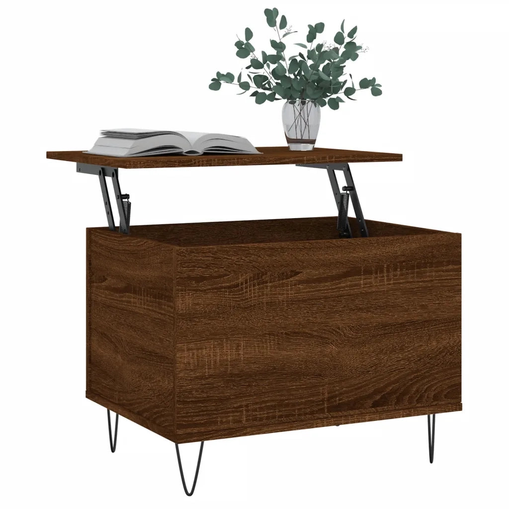 Tavolino salotto | Tavolino da caff¨¨ | Tavolino da Soggiorno Rovere Marrone 60x44,5x45 cm Legno Multistrato