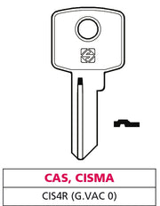 Silca CHIAVE OTTONE CIS4R (G. VAC 0) CAS-CISMA 20.00 pz