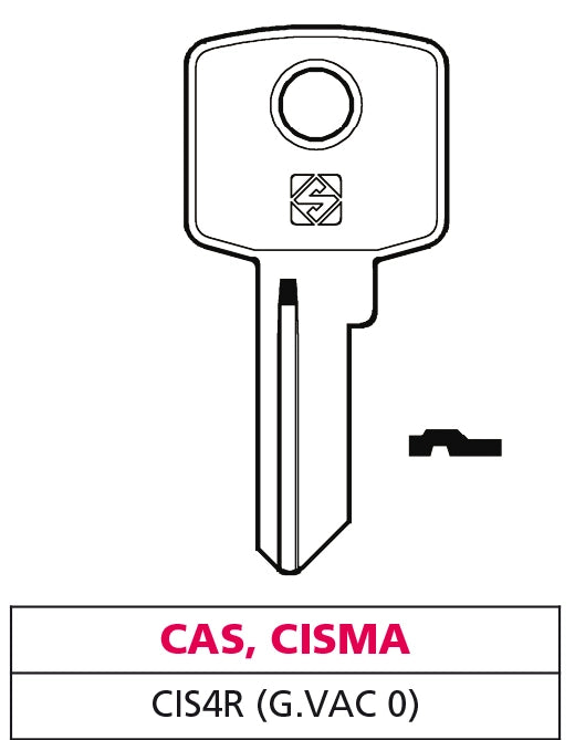Silca CHIAVE OTTONE CIS4R (G. VAC 0) CAS-CISMA 20.00 pz