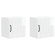 Pensile da cucina | Armadietto a muro LUCCA 2 pz Bianco Lucido 40 x 31 x 40 cm
