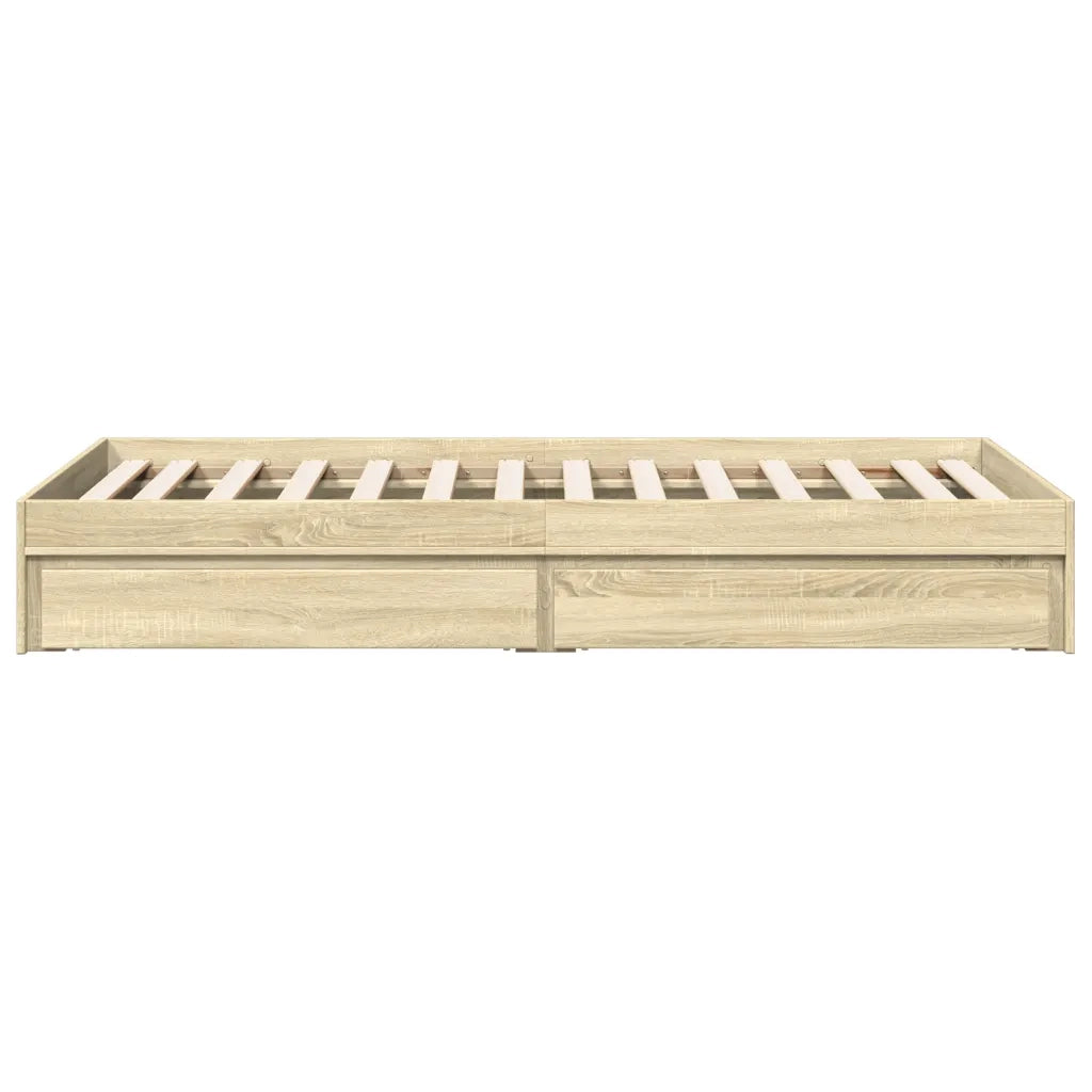 Giroletto Cassetti Rovere Sonoma 90x200 cm Legno Multistrato