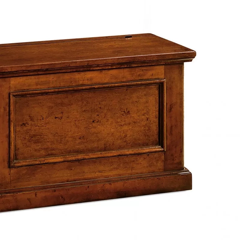 Cassapanca bifacciale in legno arte povera tinta noce l.78 x p.47 h.51 (2133) - Mobili 2G