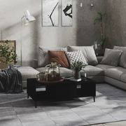 Tavolino da Salotto Nero 103,5x60x35 cm in Legno Multistrato 806023