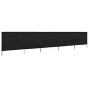 Paravento a 5 Pannelli in Tessuto 600x80 cm Nero CFW2869061