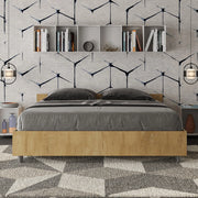 Letto matrimoniale contenitore 160x200 quercia Nuamo
