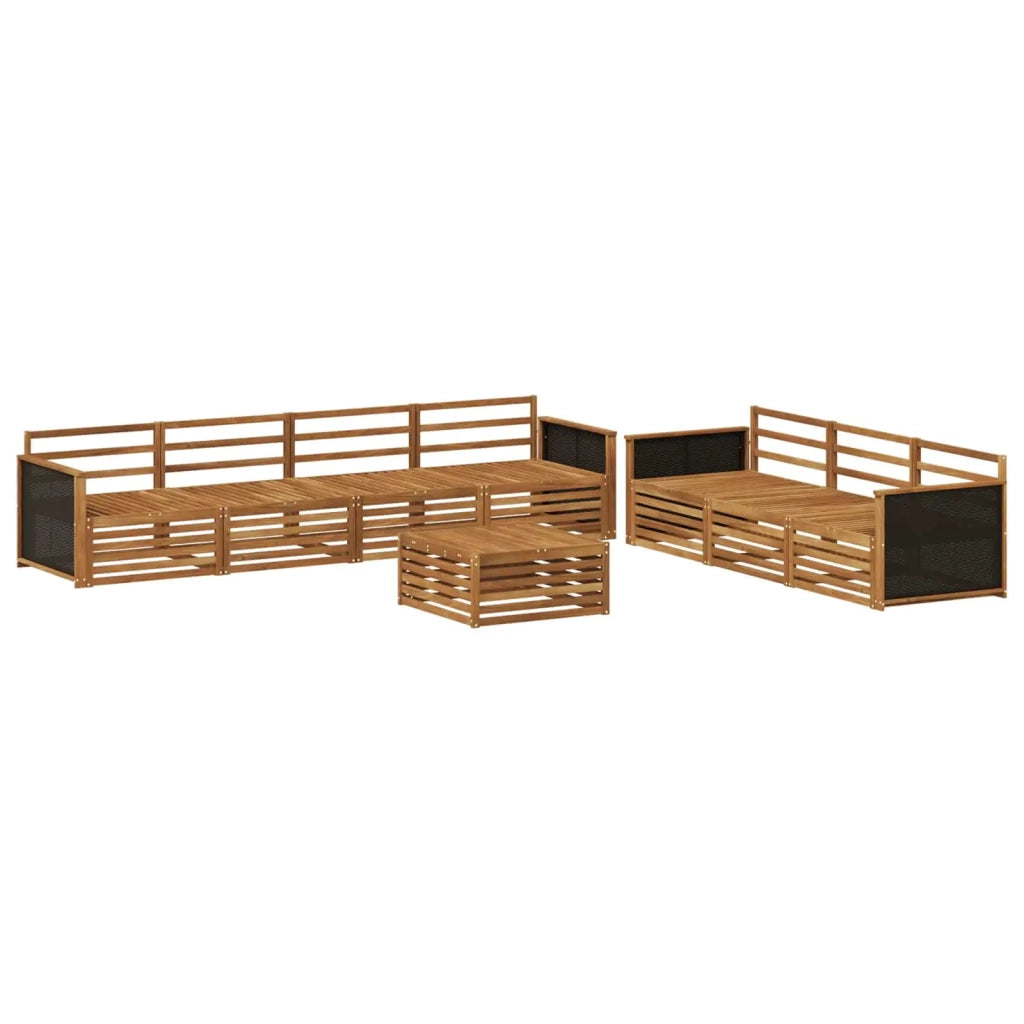 Set di divani da esterno 8 pcs Naturale 79 x 79 x 37 cm