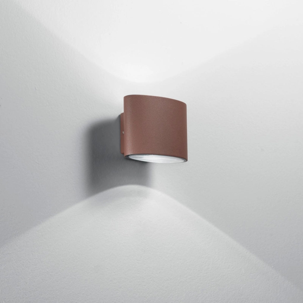 APPLIQUE BIEMISSIONE LED BOXTER BRONZO 8W 960LM CCT 3000K / 4000K IP44 12,9X8,5X10CM
