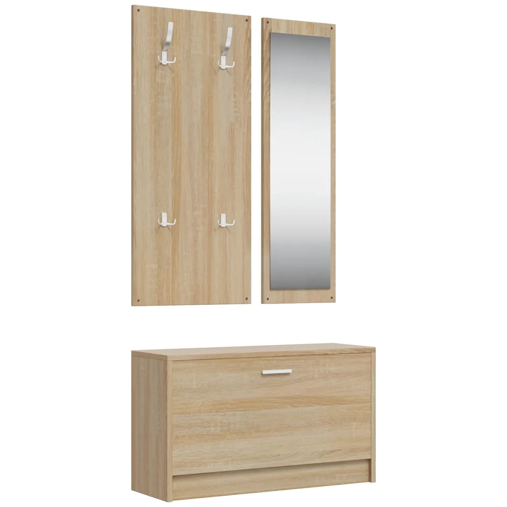 Set Scarpiera 3 in 1 Rovere Sonoma Legno Aggregato 342572