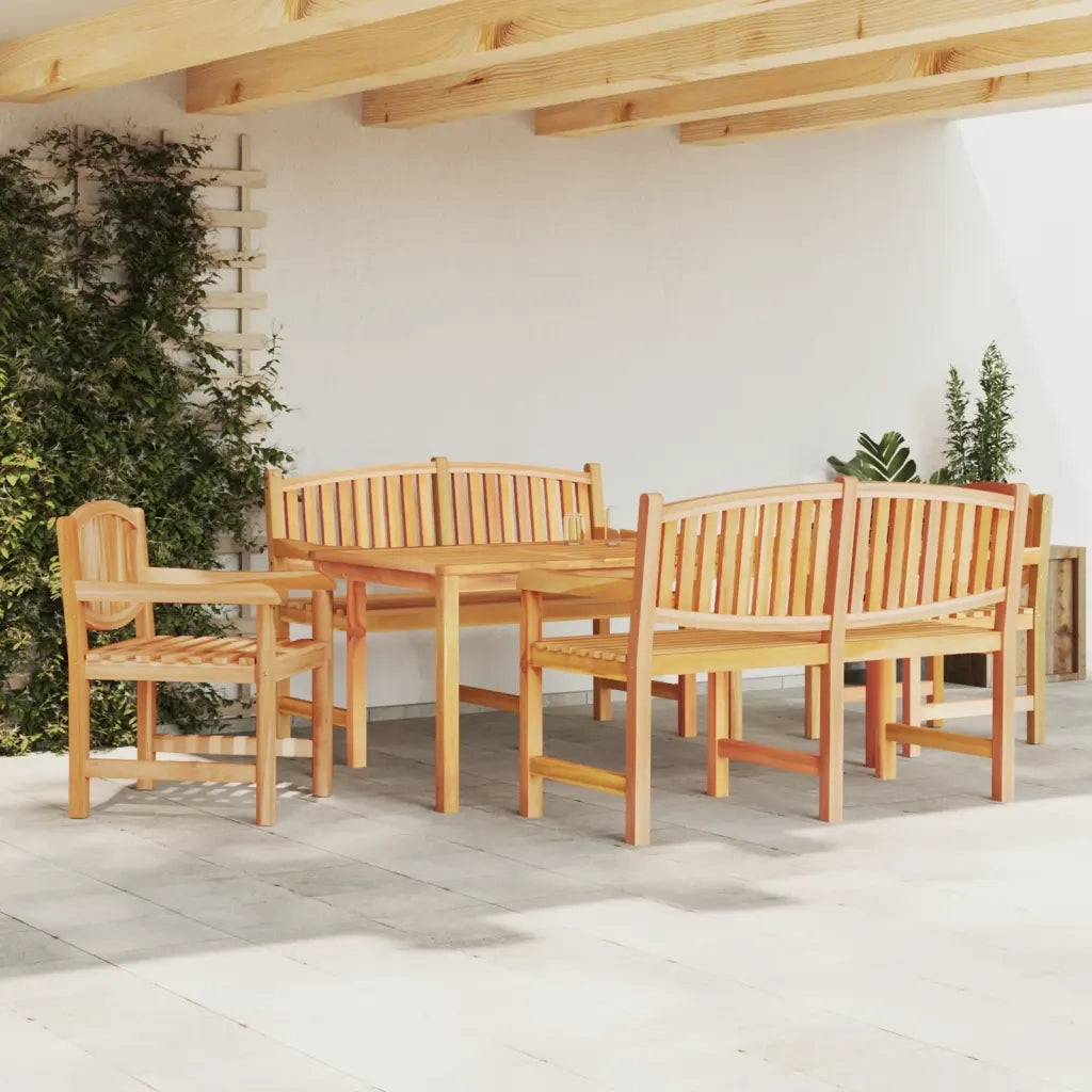 Set da Pranzo per Giardino 5 pz in Legno Massello di Teakcod mxl 69712
