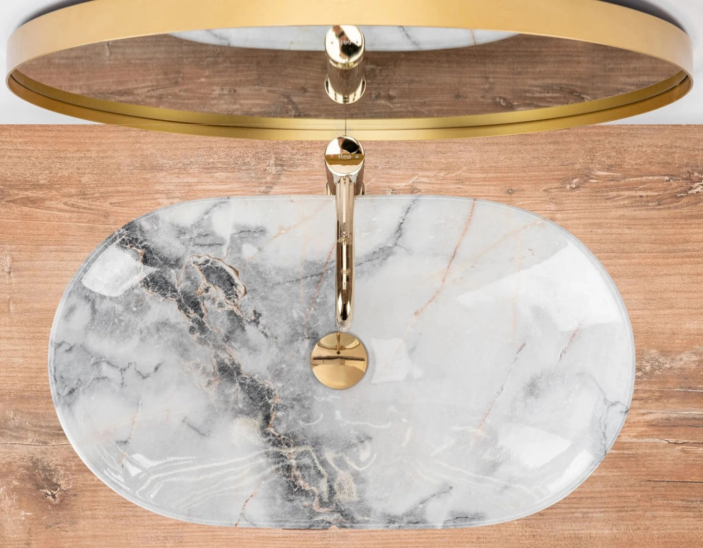 Lavabo Da Appoggio Rea Royal Granit