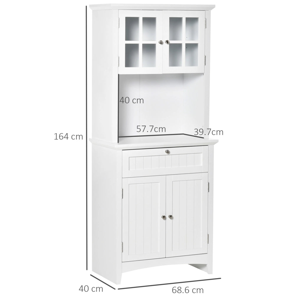 Armadio Dispensa ¨C zephmum ¨C Bianco, MDF, 68.6x40x164 cm
