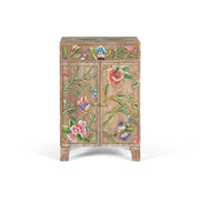 Credenza in legno di mango con dettagli dipinti a mano