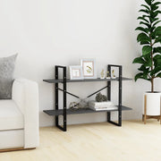 Libreria a 2 Ripiani Grigia 100x30x70 cm in Massello di Pino 806474