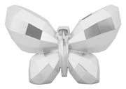Vaso Butterfly Silver 22,5x8x15 cm in Resina Argento