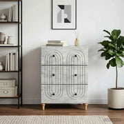 Mobile con Cassetti Grigio Cemento 66 x 34,5 x 90 cm 894148
