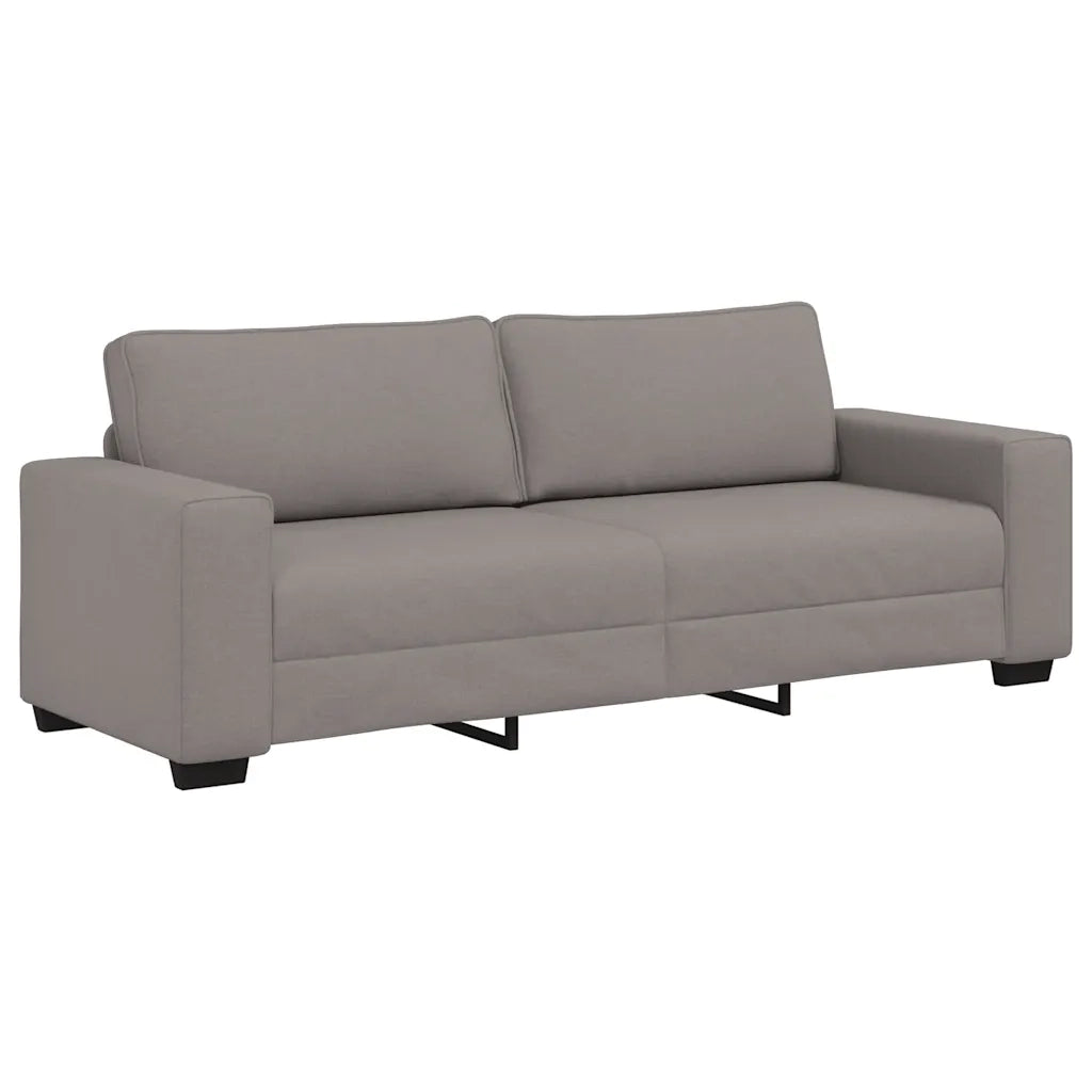 Set di Divani 2 pz con Cuscini Tortora in Tessuto