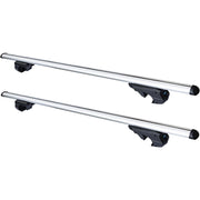 Trade Shop - 2pz Barre Portapacchi Portatutto Universali Da 120cm Auto Per Binari Rialzati Fino A 135cm -