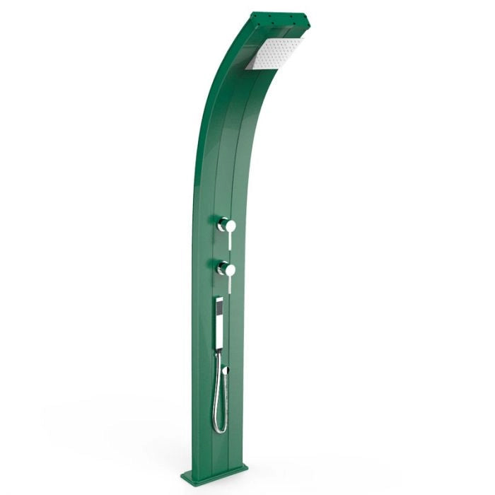 Doccia da giardino DADA CURVA con doccetta mobile, in alluminio - Doccia Da Giardino Dada Curva Con Doccetta Mobile, In Alluminio  Colore Blu Colore: Sabbia