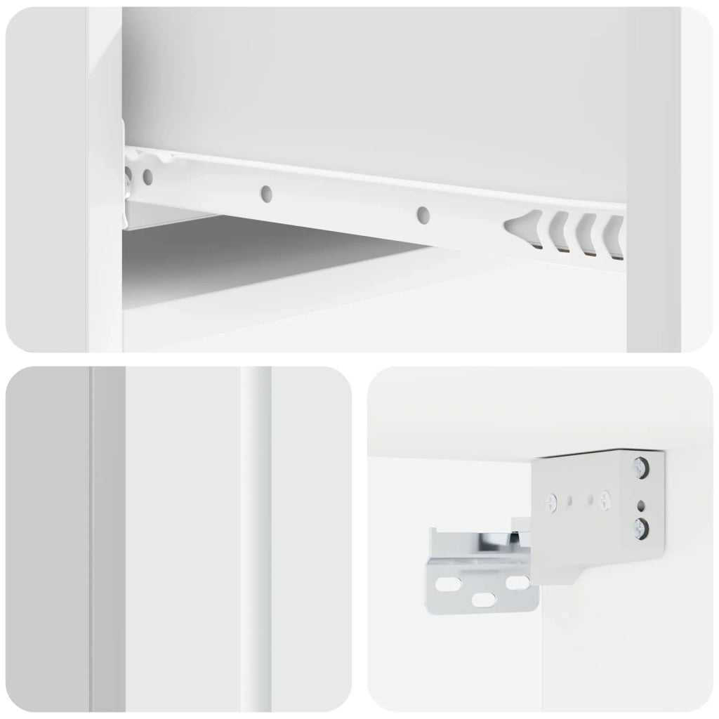 Tavolino da Parete Laterale Bianco 87,5 x 34,5 x 17 cm 898325