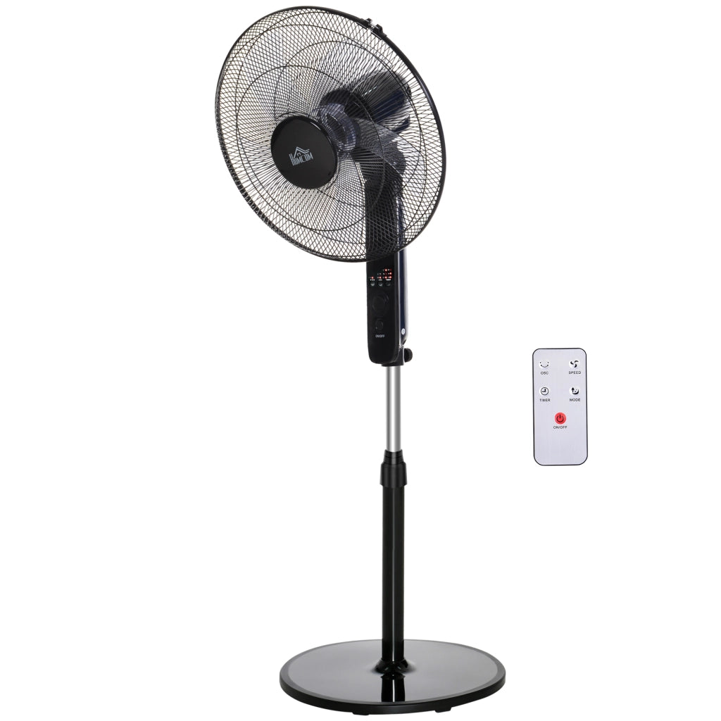 Ventilatore da terra ¨C zephmum ¨C Nero, metallo, ?44,5 x H110-124 cm