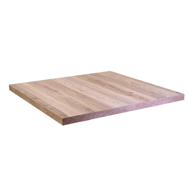 Top tavolo nobilitato rovere naturale quadro cm 80x1,8x80