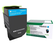 ORIGINAL Lexmark toner ciano 71B20C0 CS/CX317/417/517 ~2300 Seiten