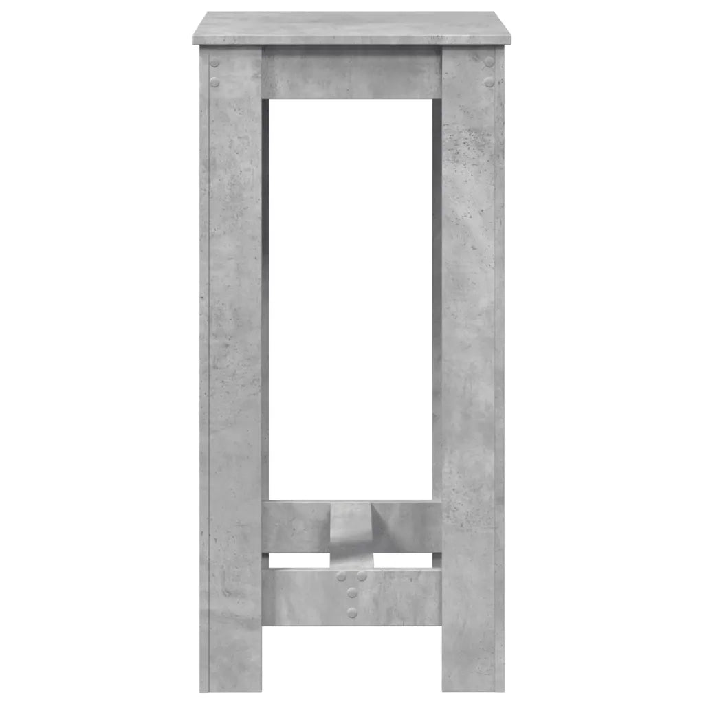 Tavolo da Bar Grigio Cemento 51x50x103,5cm in Legno Multistrato